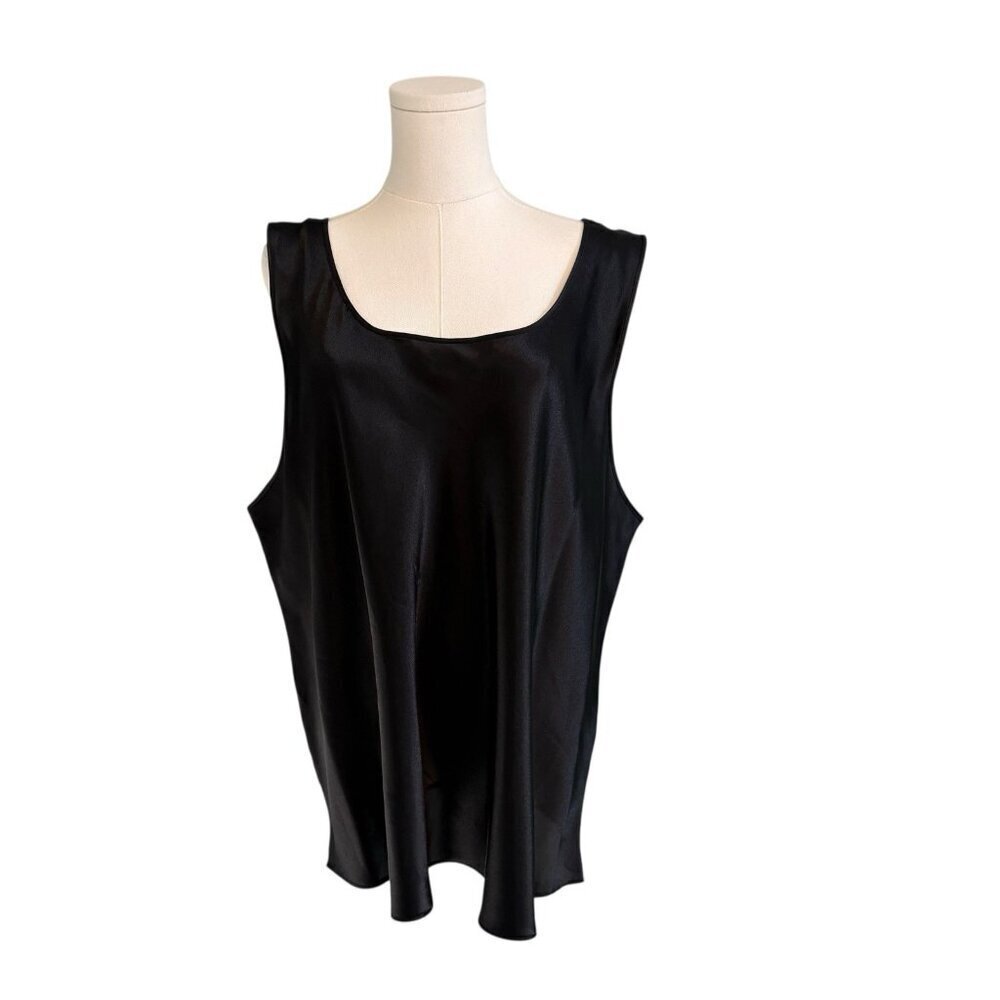 Vintage Solid Black Women's 2X Plus Soft Pullover Sleeveless Whimsigoth Top